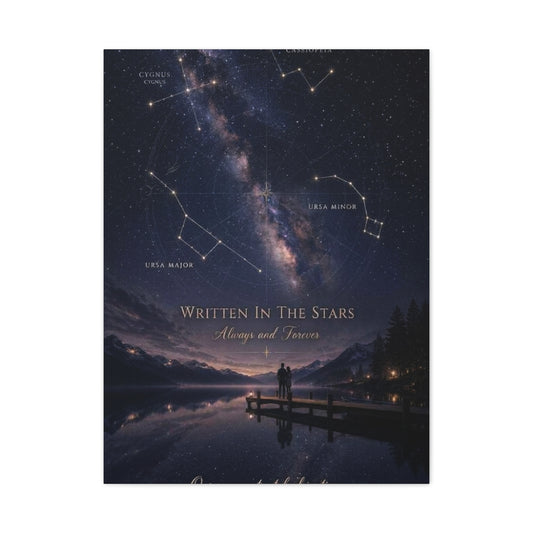 Celestial Destiny Night Sky Romance Wall Art & Canvas Print