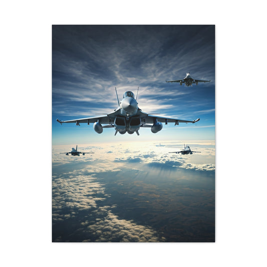 Skyborn Jet Through Cloud Kingdom Wall Art & Canvas Prints