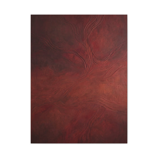 Earthy Red Wabi-Sabi Texture Abstraction Wall Art & Canvas Print