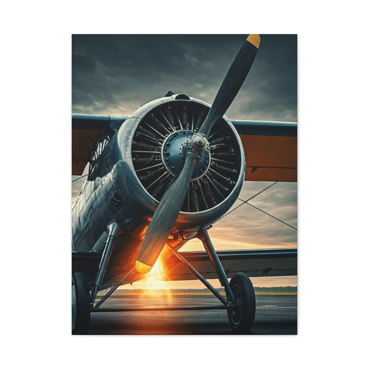 Vintage Prop Engine Close-Up Wall Art & Canvas Prints