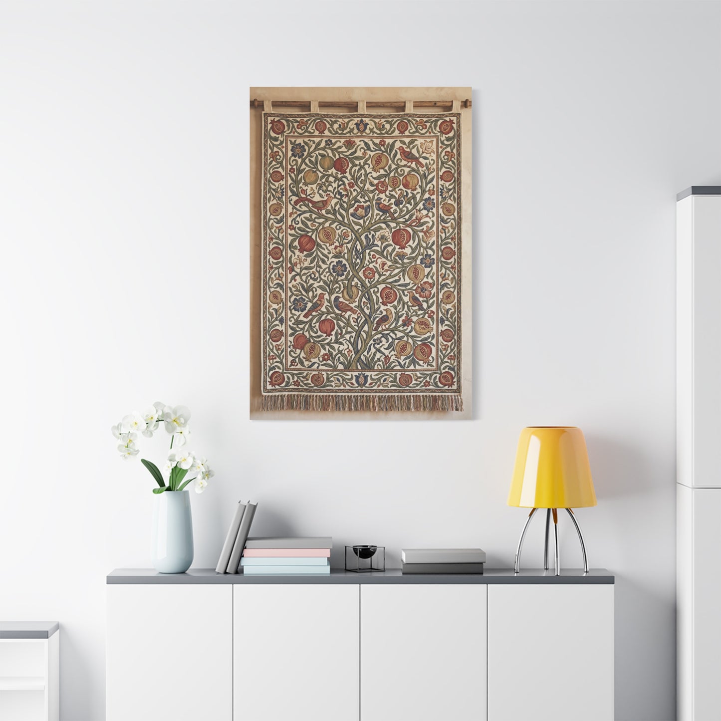 Medieval Floral Tree Tapestry Wall Art & Canvas Print
