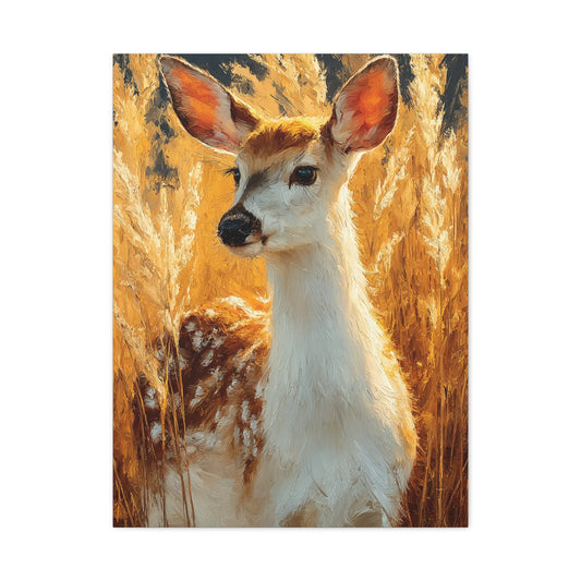 Celestial Moonlit Stag Wall Art & Canvas Print