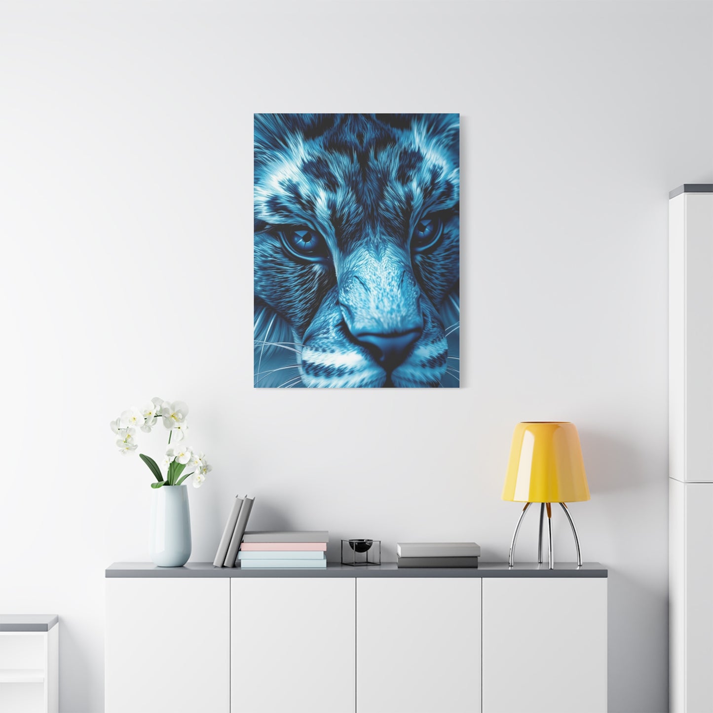 Masterpiece Blue & Gray Art Vision Wall Art & Canvas Print