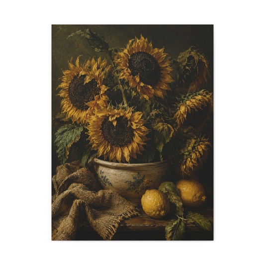 Baroque Sunflower Arrangement Wall Art & Canvas Print
