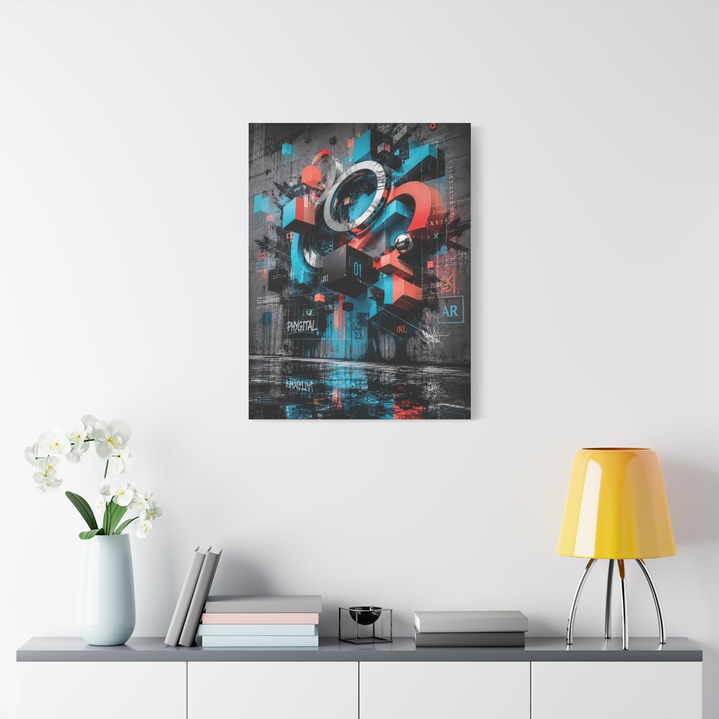 Phygital Abstract Graffiti Composition Street Wall Art & Canvas Print