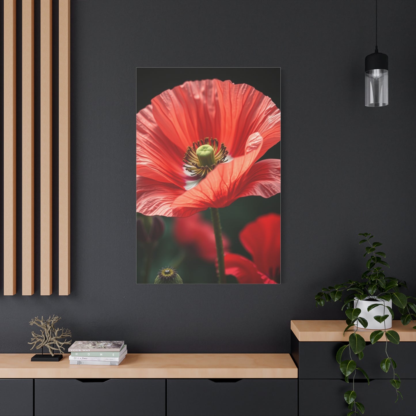 Poppy Flower Art Refined Canvas Wall Art & Canvas Print