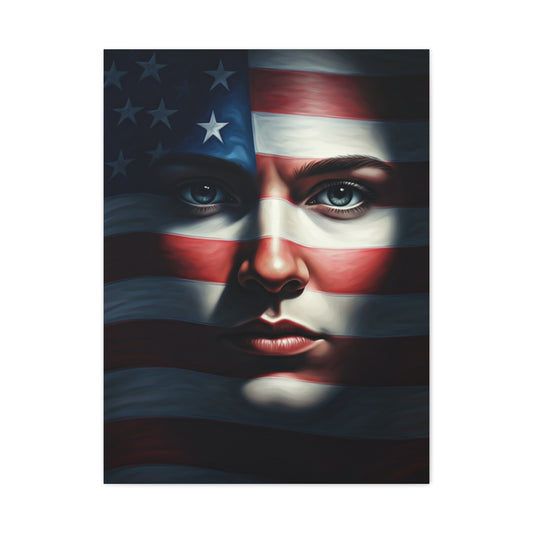 Stars and Stripes Face of Freedom Wall Art & Canvas Prints