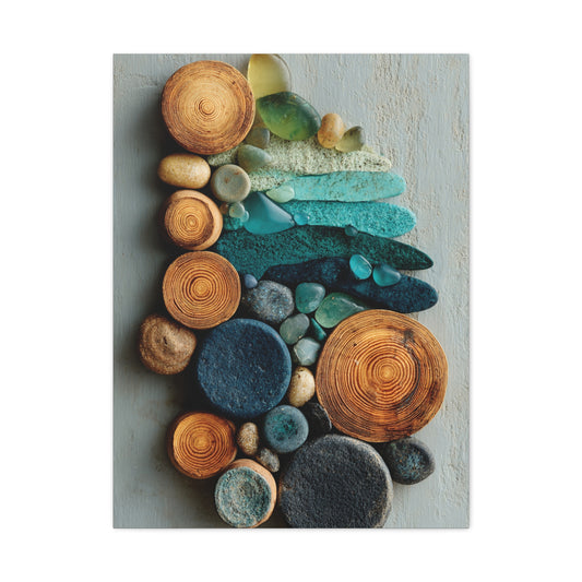 Driftwood and Sea Stone Abstract Wall Art & Canvas Print