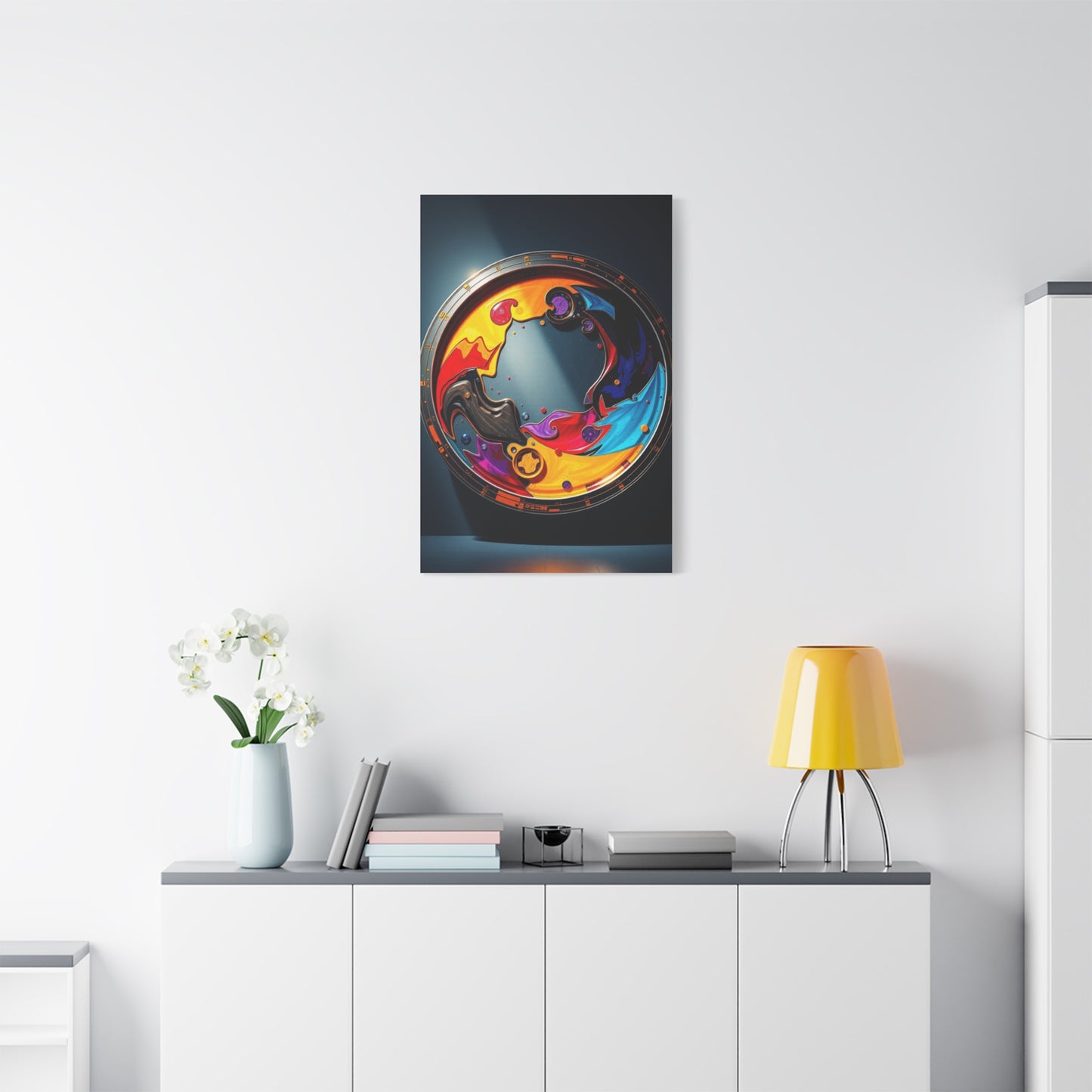 Masterpiece Circular Abstract Art Vision Wall Art & Canvas Print