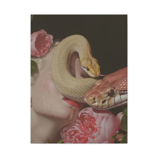 Snake On Lips Wall Art & Canvas Prints