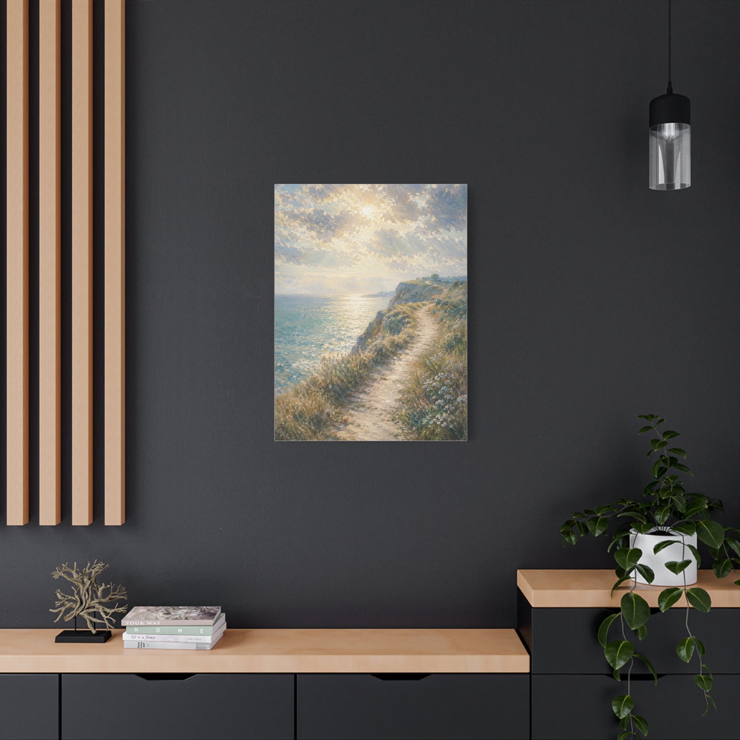 Psalm 27 Coastal Light Scripture Wall Art & Canvas Print