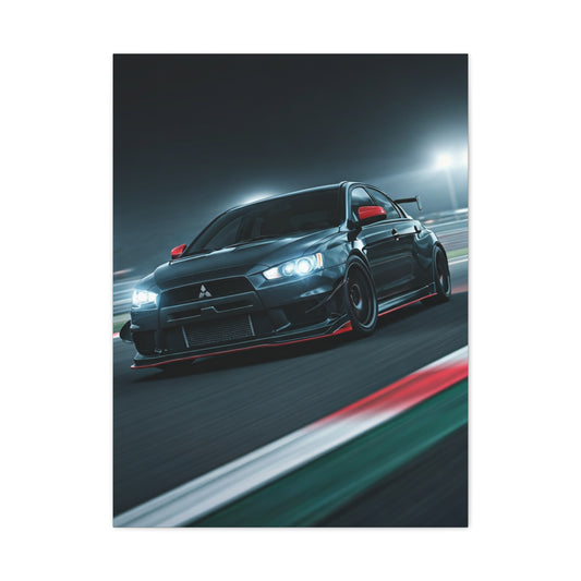 Mitsubishi Lancer Evolution X Circuit Attack Wall Art & Canvas Prints