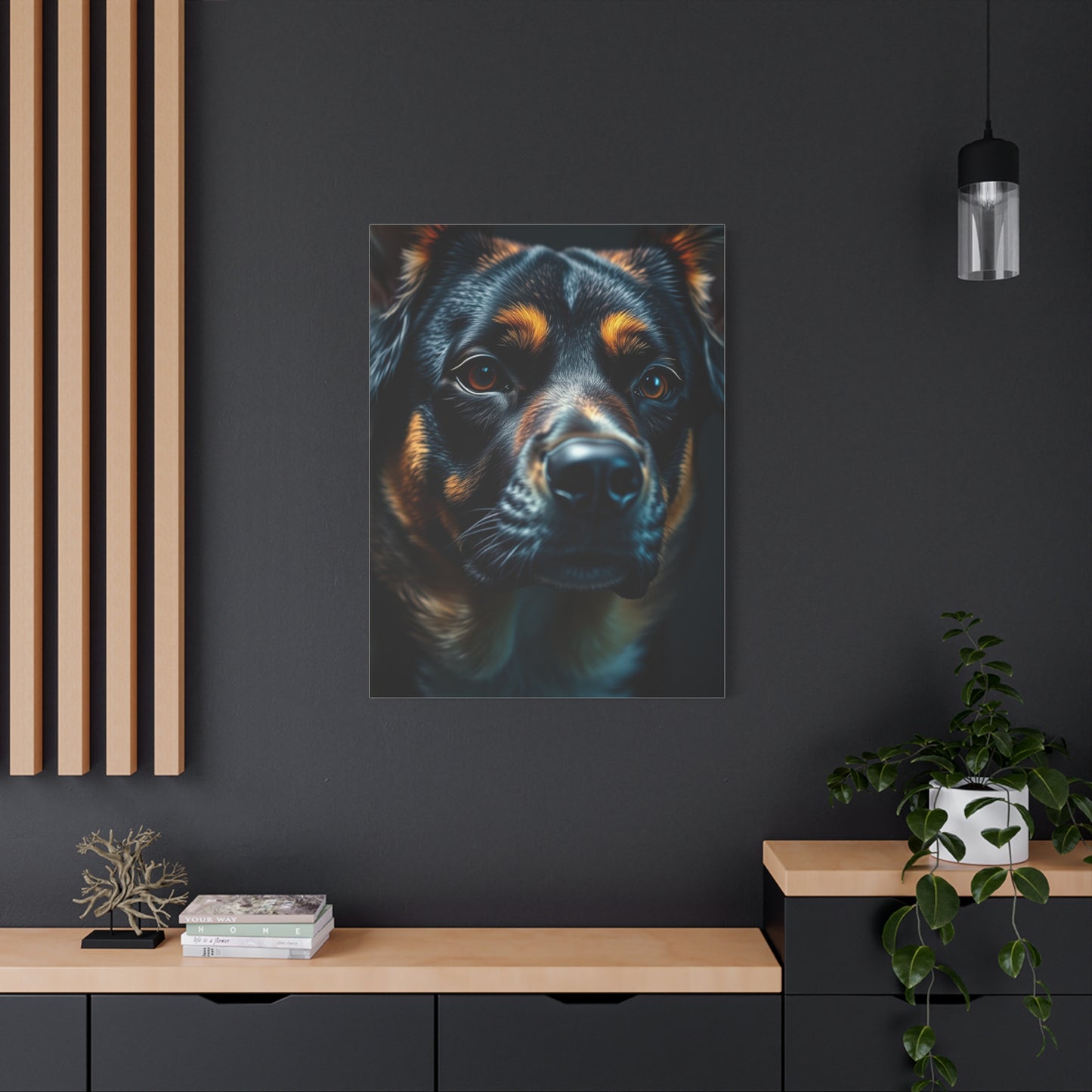 Masterpiece Black and Tan Art Vision Wall Art & Canvas Print
