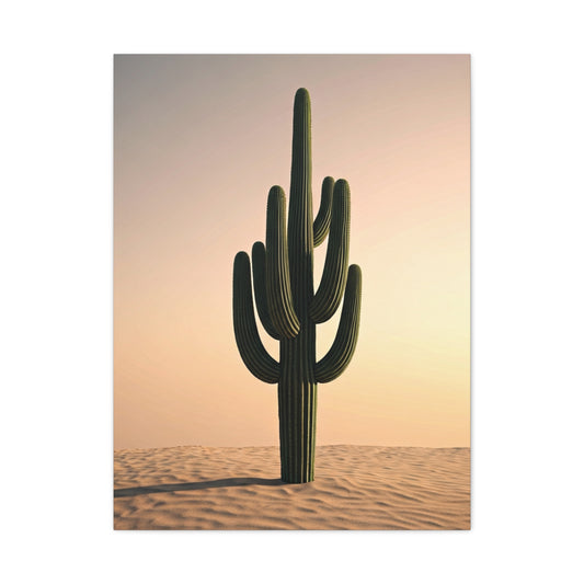 Minimalist Saguaro Desert Sunset Wall Art & Canvas Prints