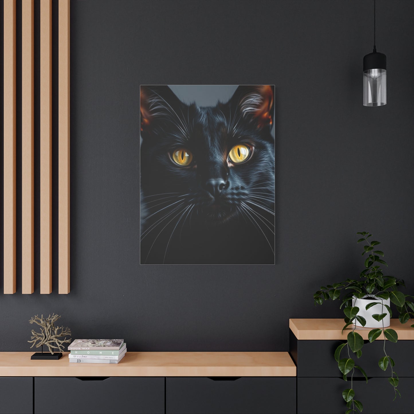 Supreme Black Cat Art Collection Wall Art & Canvas Print