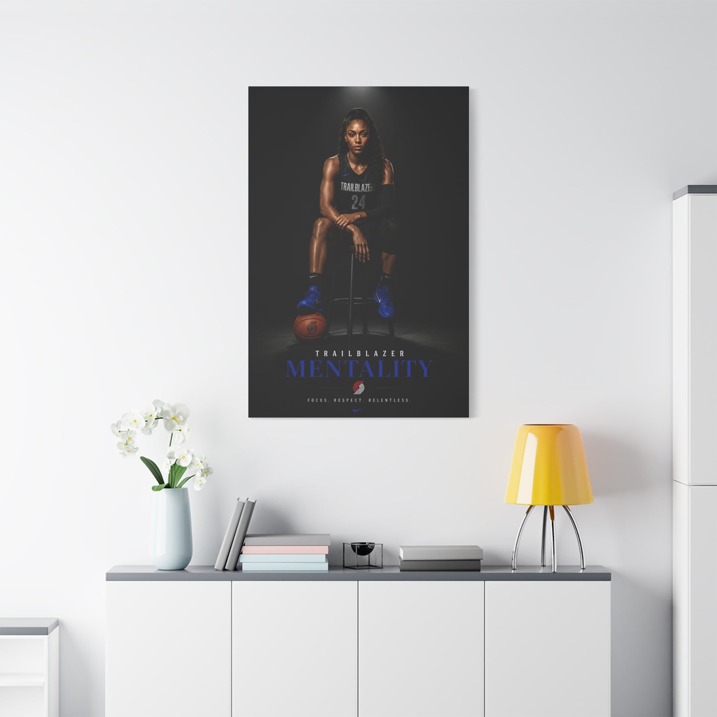 Trailblazer Mentality Women’s Basketball Sports Wall Art & Canvas Print