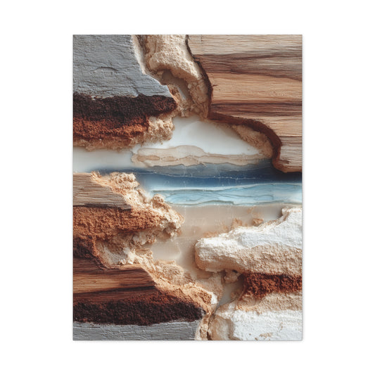Eroded Earth Layer Abstraction Wall Art & Canvas Print