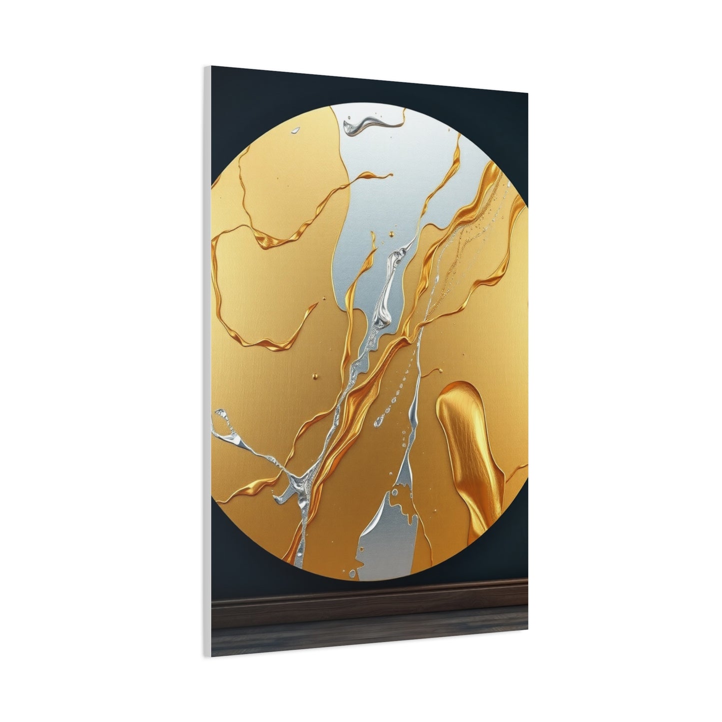 Supreme Gold & Silver Canvas Art Collection Wall Art & Canvas Print