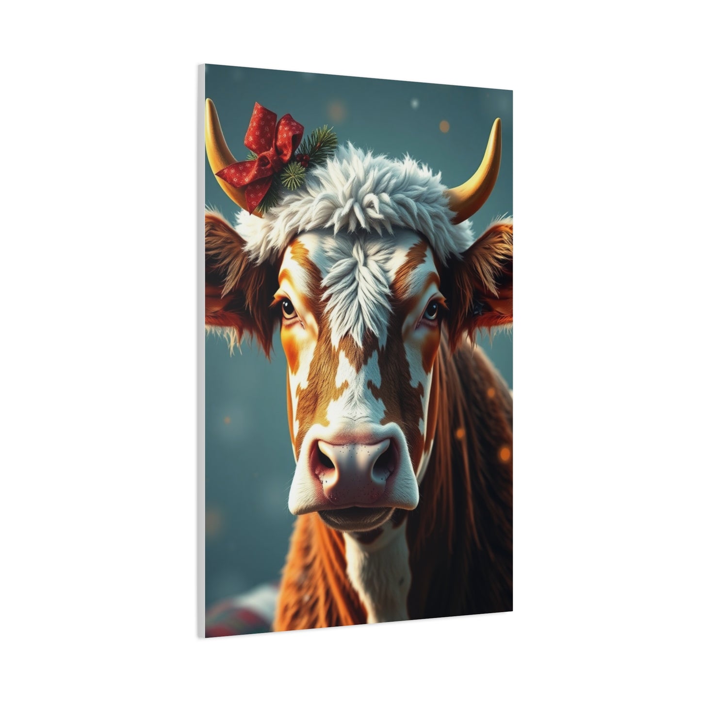 Masterpiece Christmas Cow Art Vision Wall Art & Canvas Print