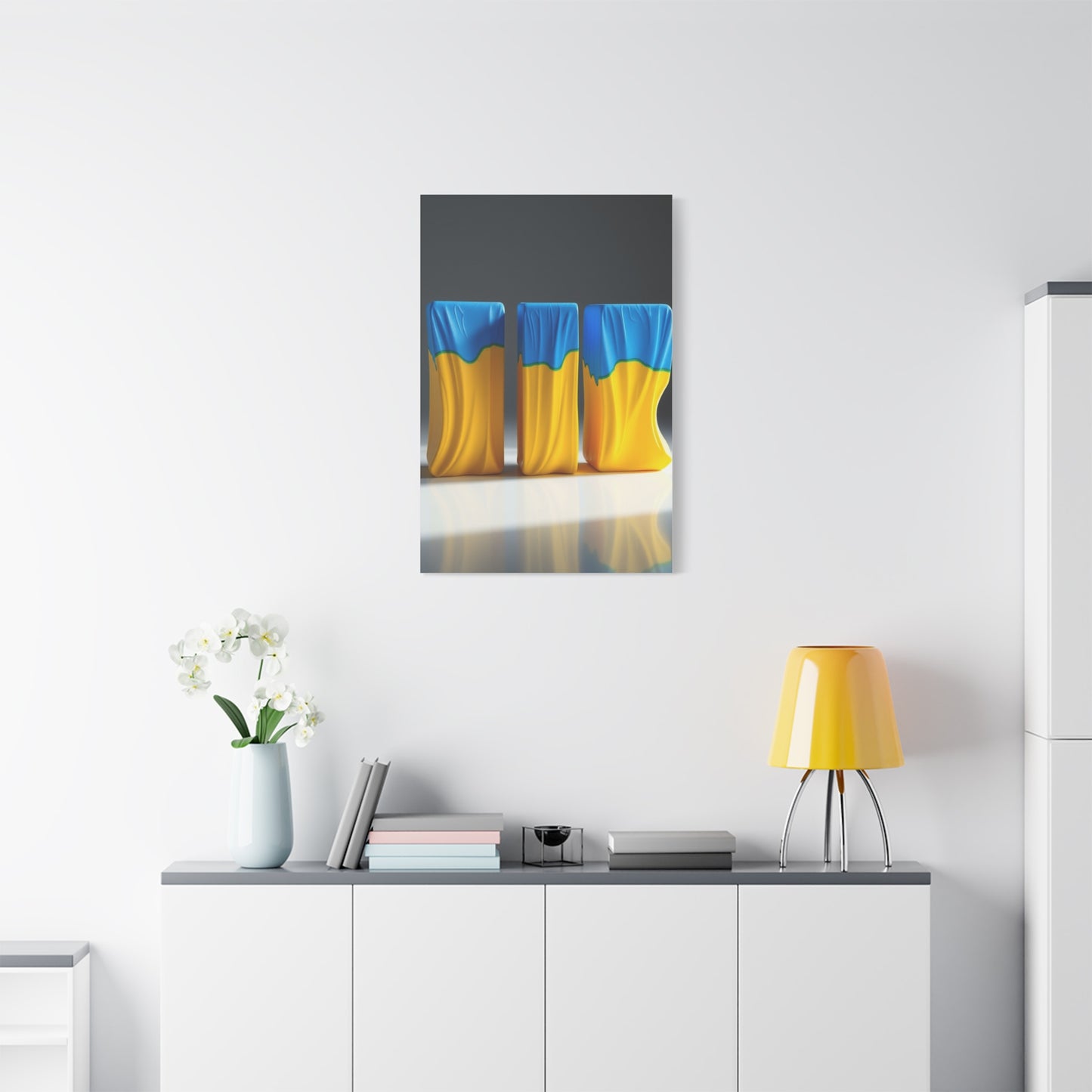 Supreme Blue & Yellow Art Collection Wall Art & Canvas Print