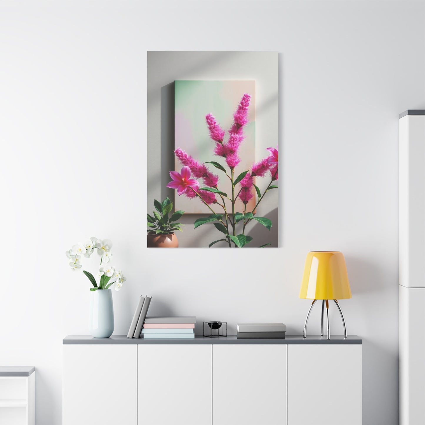 Supreme Green & Pink Canvas Art Collection Wall Art & Canvas Print