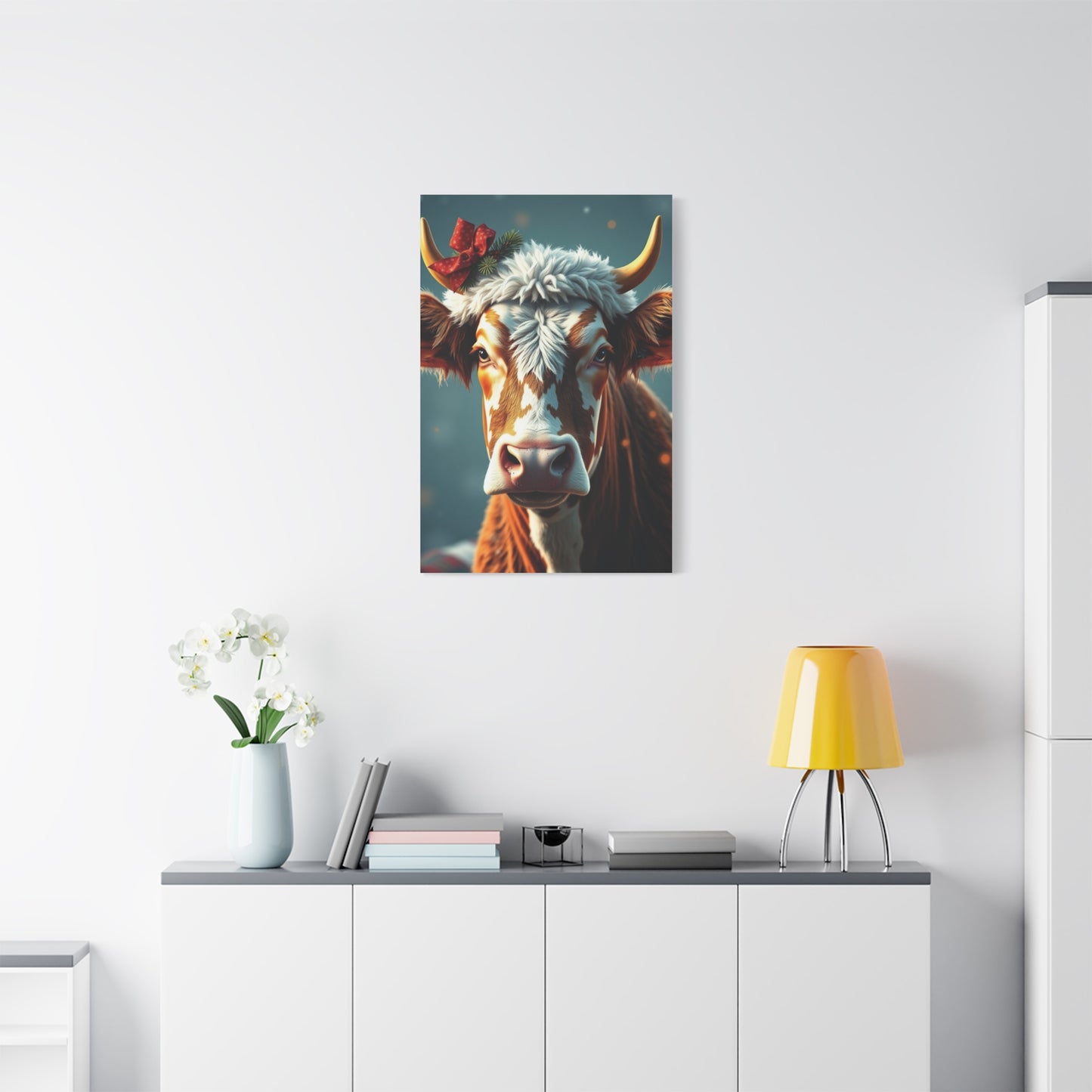 Masterpiece Christmas Cow Art Vision Wall Art & Canvas Print