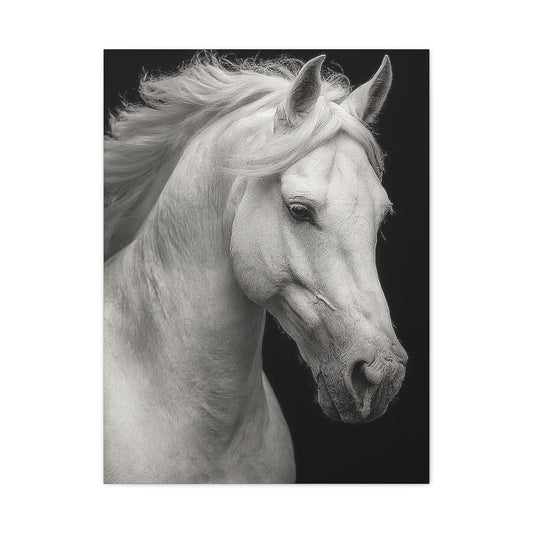 White Horse Fine Art Portrait Wall Art & Canvas Print