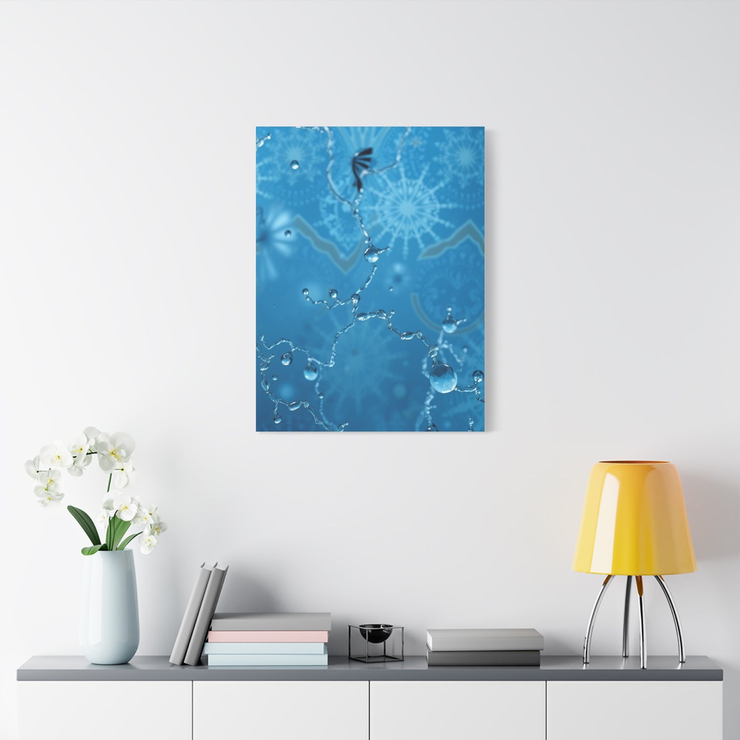 Vision Blue & Gray Art Art Wall Art & Canvas Print