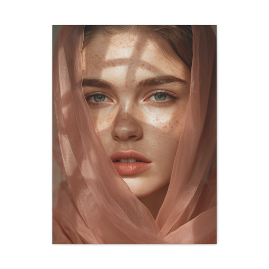 Freckled Muse Rose-Gold Veil Portrait Wall Art & Canvas Print