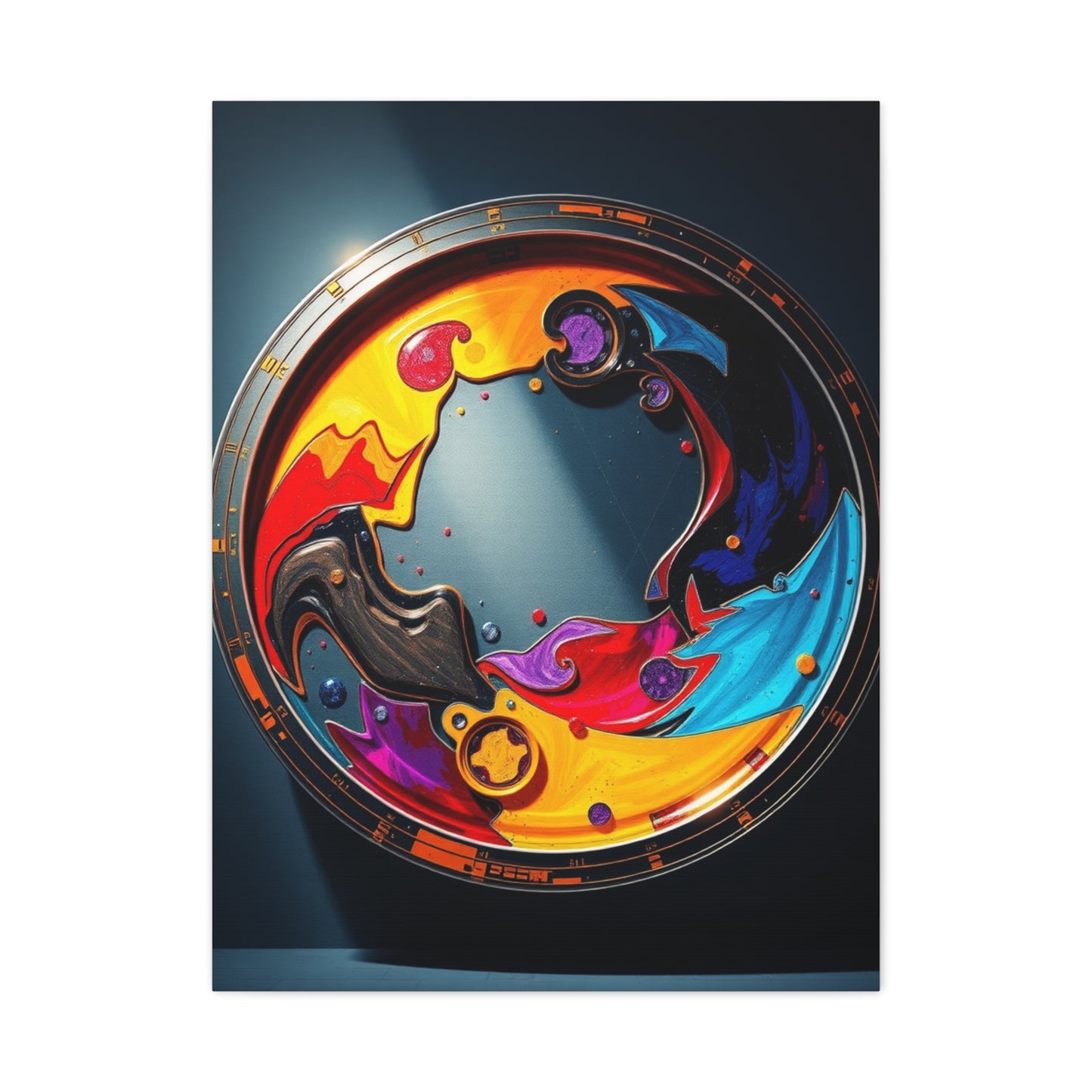 Masterpiece Circular Abstract Art Vision Wall Art & Canvas Print