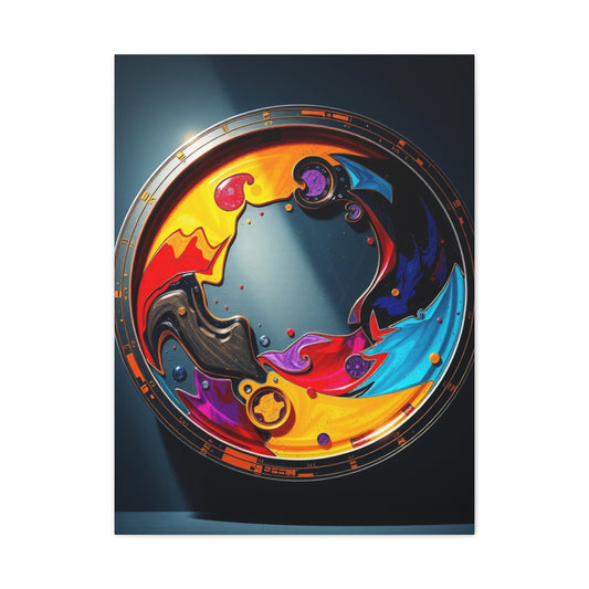 Masterpiece Circular Abstract Art Vision Wall Art & Canvas Print