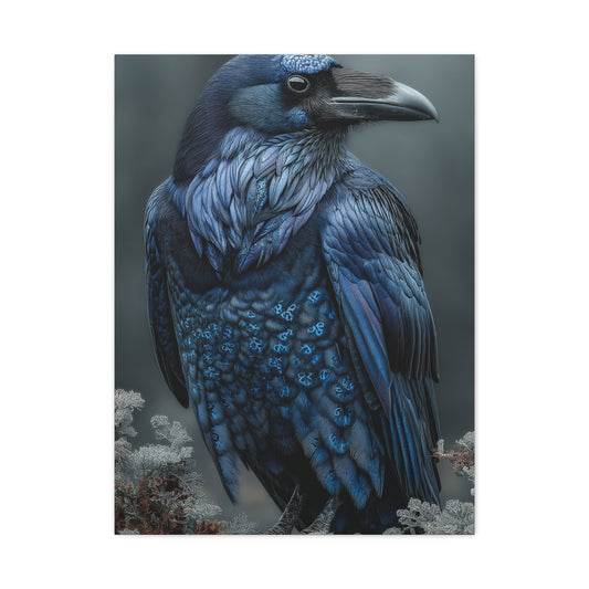 Enchanted Rune Raven Wall Art & Canvas Print