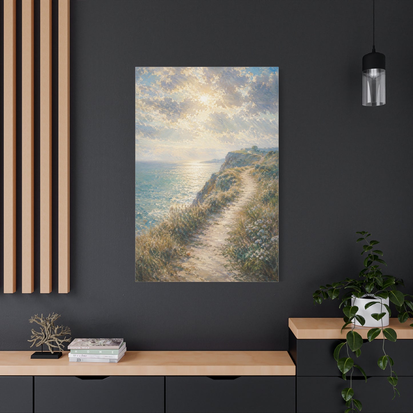 Psalm 27 Coastal Light Scripture Wall Art & Canvas Print