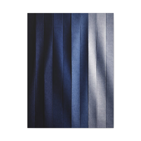 Textile Pleated Navy Composition Wall Art & Canvas Print
