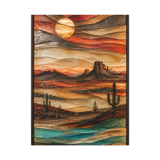 Fused Glass Desert Mirage Southwest Wall Art & Canvas Print