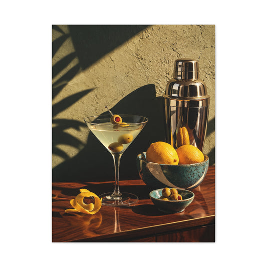 Graphic Cocktail Bar Still Life Wall Art & Canvas Print