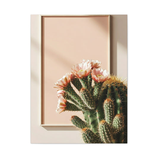 Minimalist Blooming Cactus Botanical Wall Art & Canvas Prints