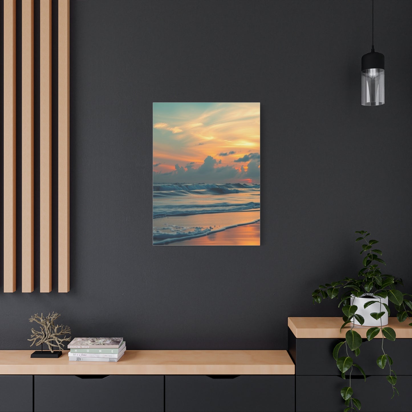 Elite Beach Sunrise and Sunset Art Vision Wall Art & Canvas Print
