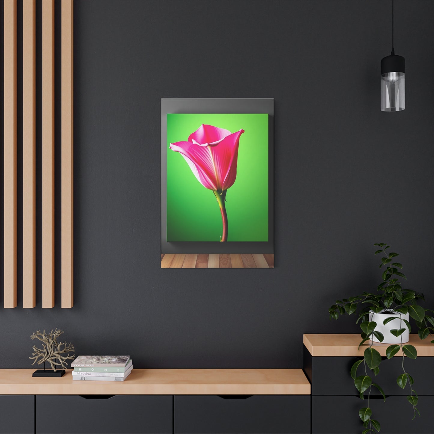 Masterpiece Green & Pink Canvas Art Vision Wall Art & Canvas Print