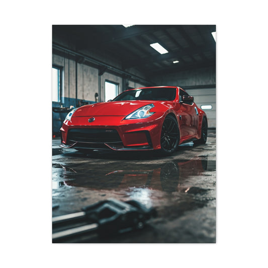 Nissan 370Z Underground Mechanic Garage Wall Art & Canvas Prints