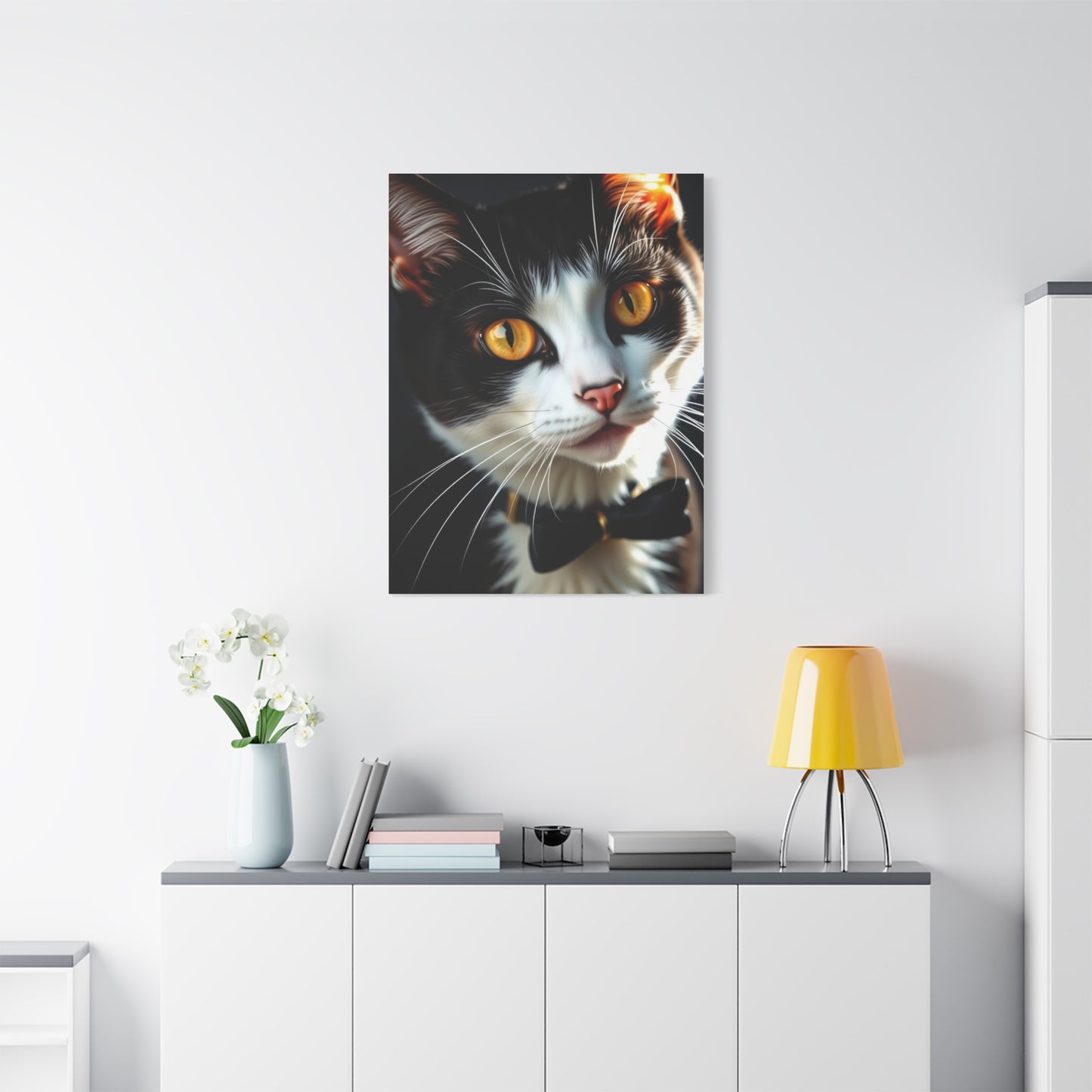 Tuxedo Cat Art Refined Canvas Wall Art & Canvas Print