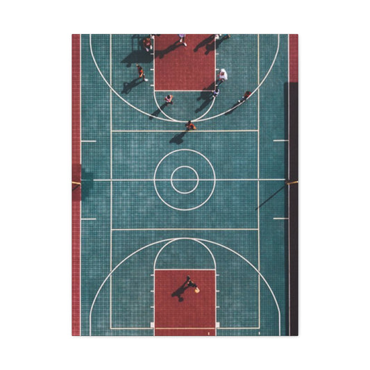 Basketball Court Top View Wall Art & Canvas Prints