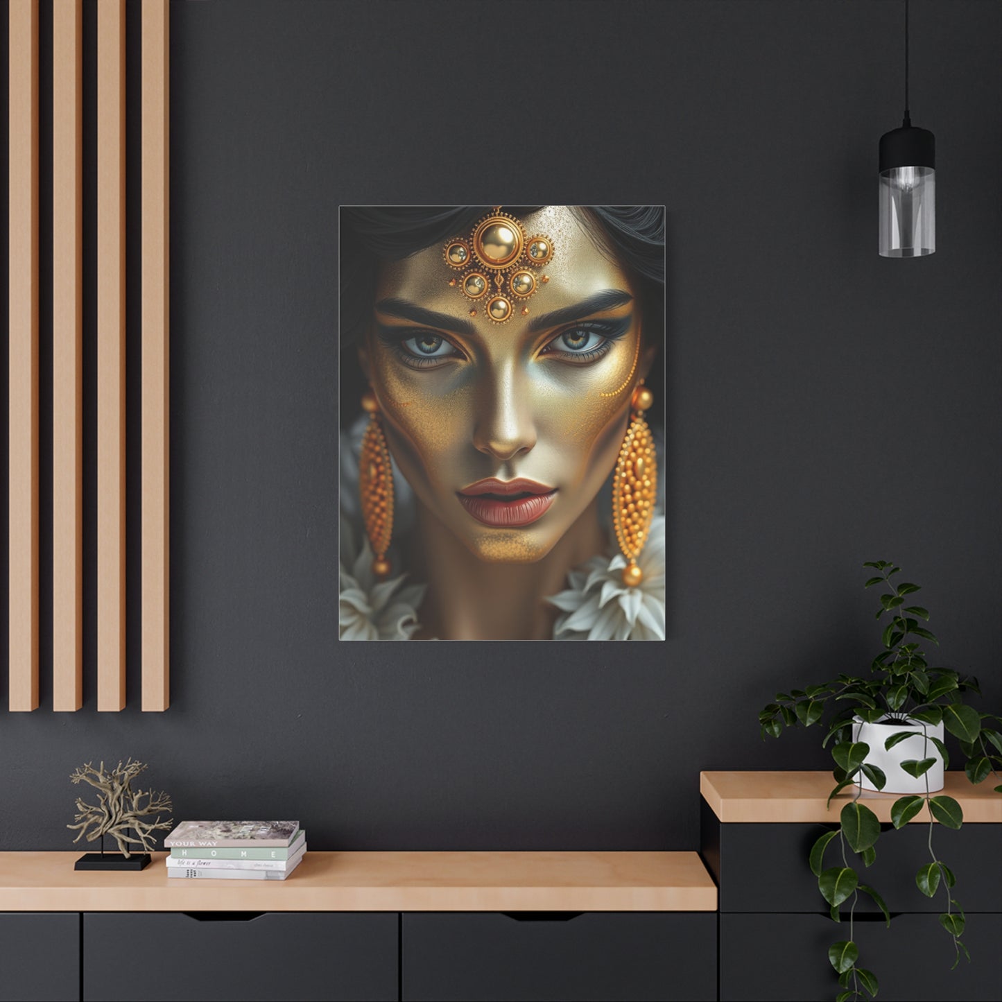 Vision Black White and Gold Art Art Wall Art & Canvas Print