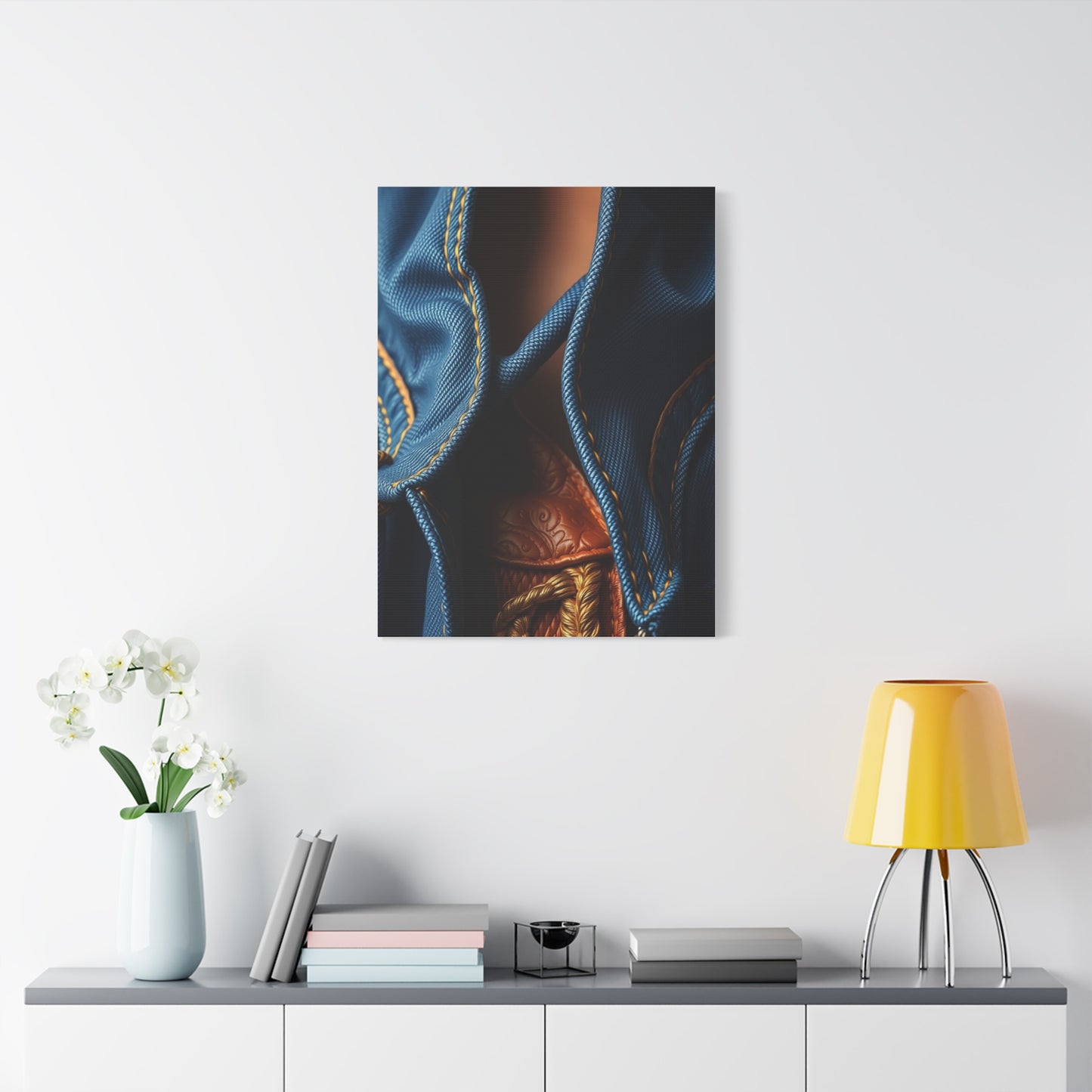 Supreme Denim and Leather Art Collection Wall Art & Canvas Print