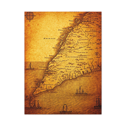 Soft Sepia Classic World Chart Wall Art & Canvas Prints