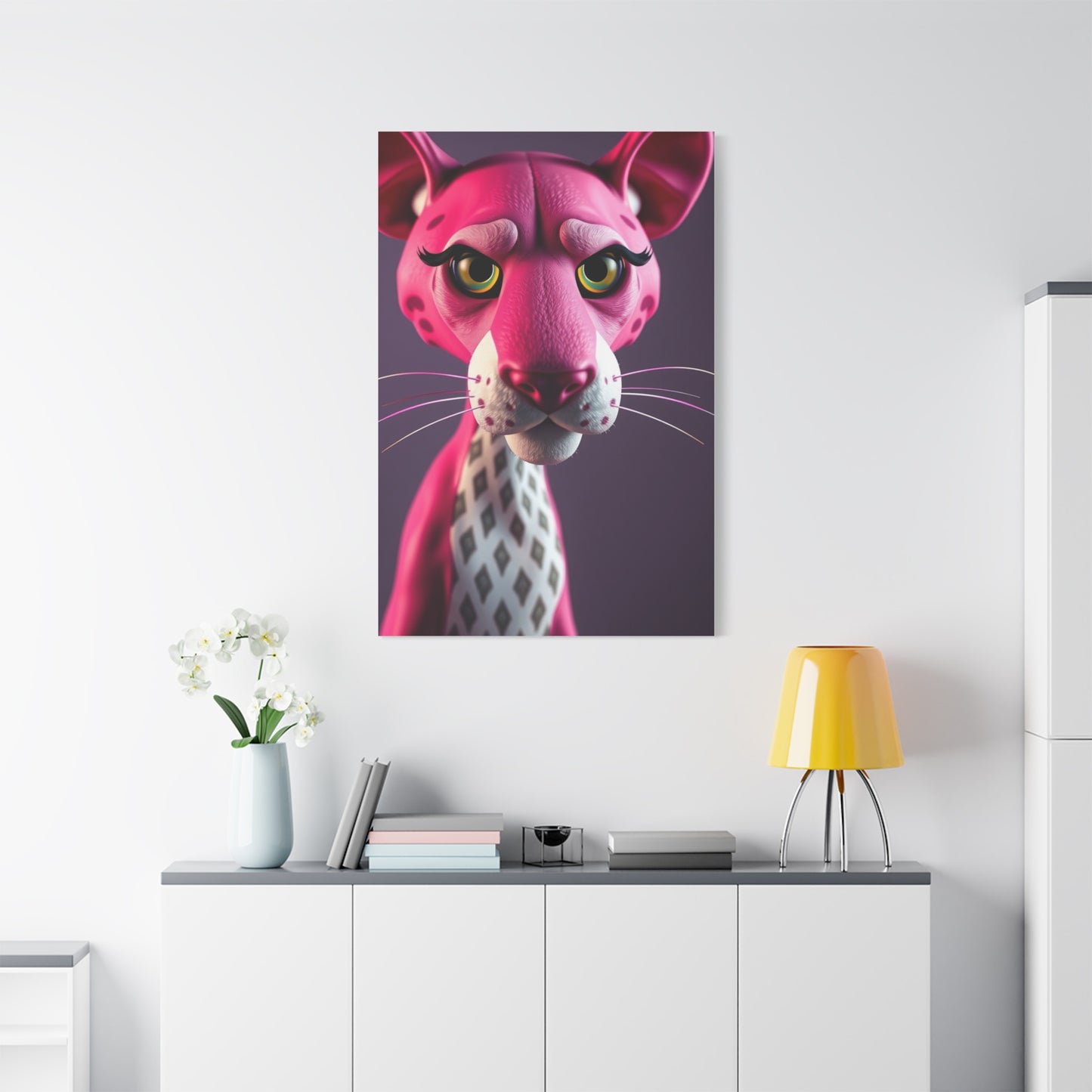 Panther Rose Reverie Wall Art & Canvas Print