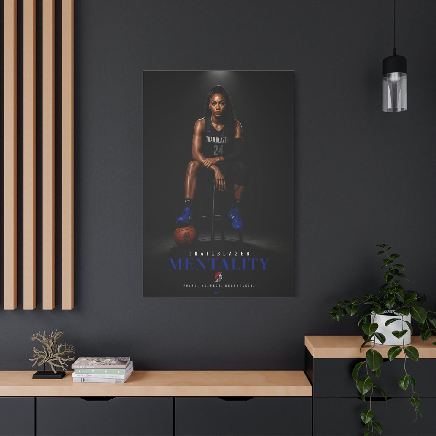 Trailblazer Mentality Women’s Basketball Sports Wall Art & Canvas Print