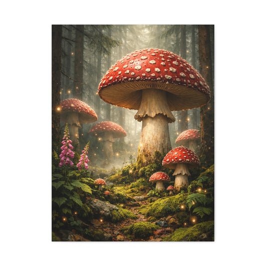 Fantasy Mushroom Forest Panorama Wall Art & Canvas Print