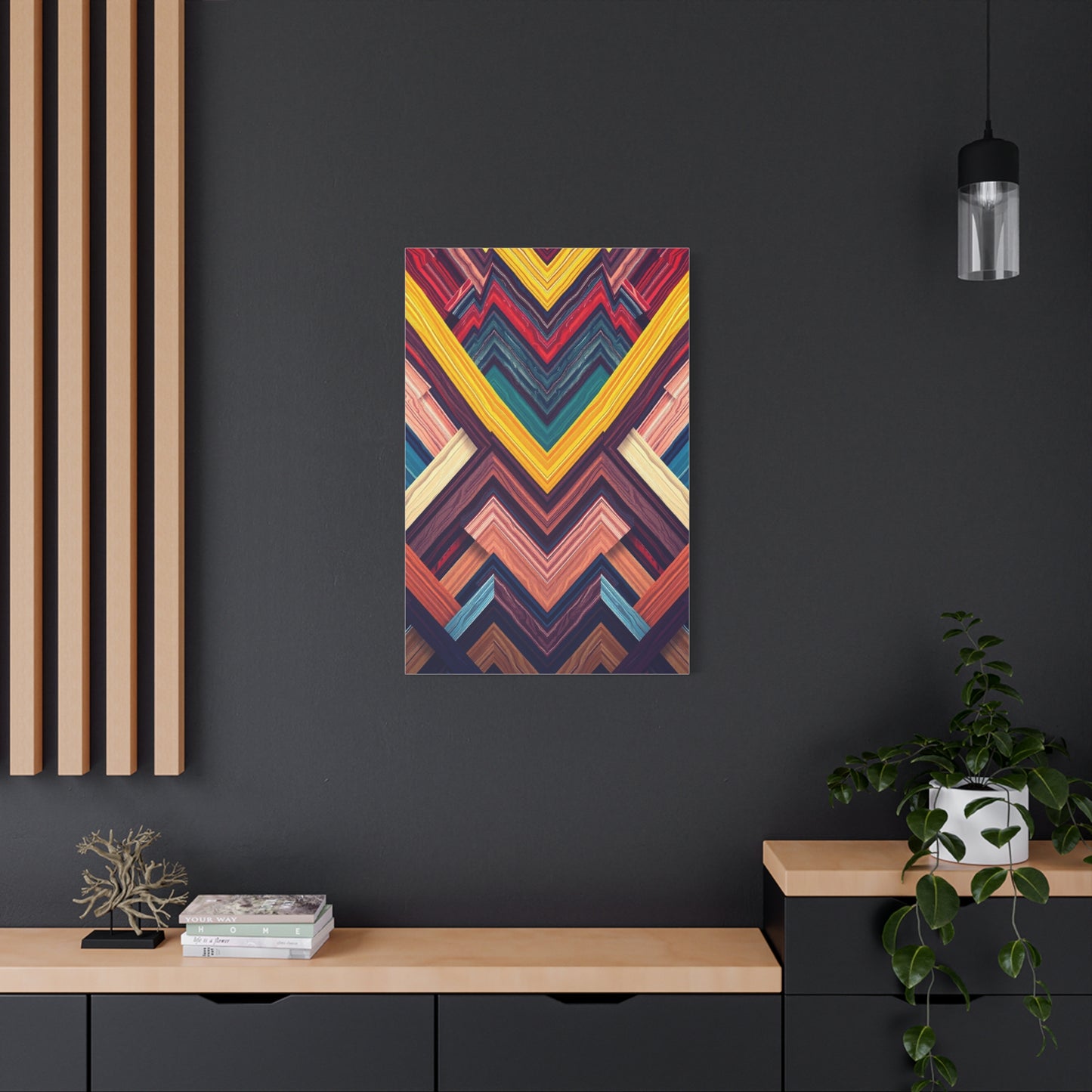 Elite Chevron Pattern Art Vision Wall Art & Canvas Print