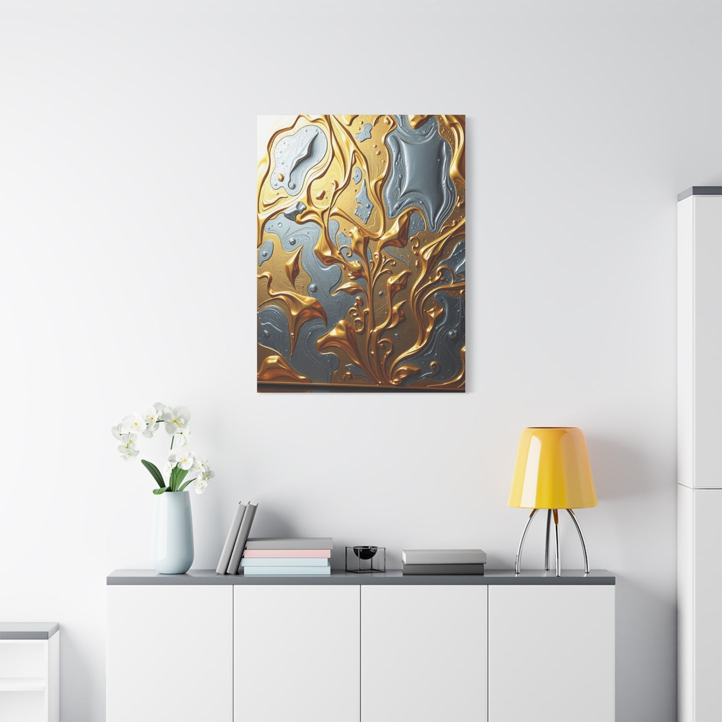 Elite Gold & Silver Canvas Art Vision Wall Art & Canvas Print